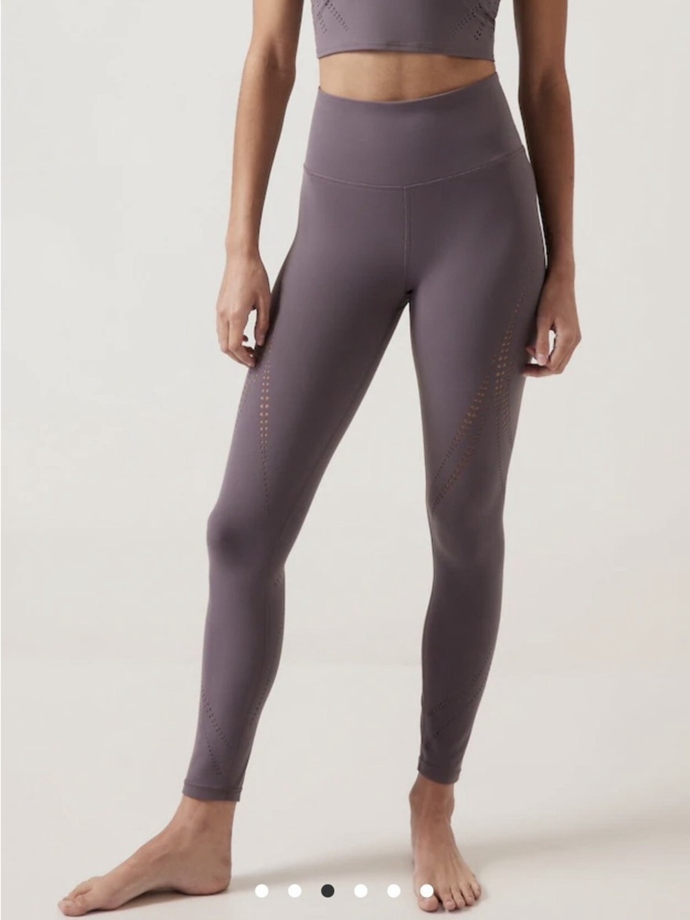 Athleta Purple Elation Lasercut Tights Size Small Women’s